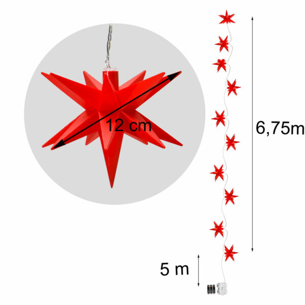 Amare LED-Stern Lichterkette rot