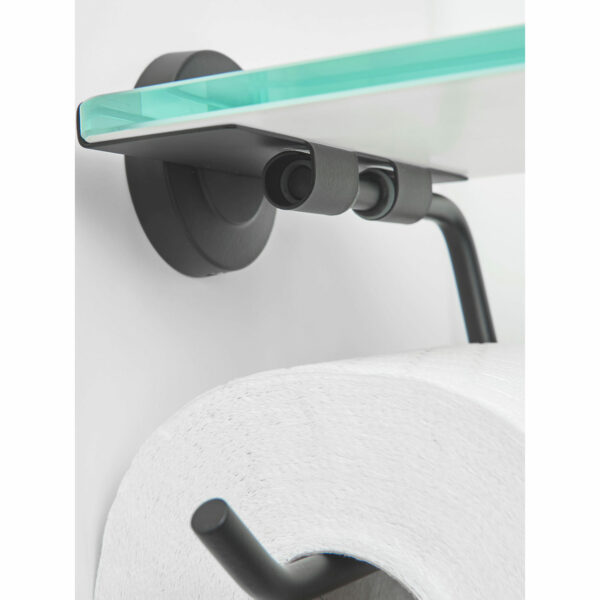 AMARE Toilettenpapierhalter mit Glasablage