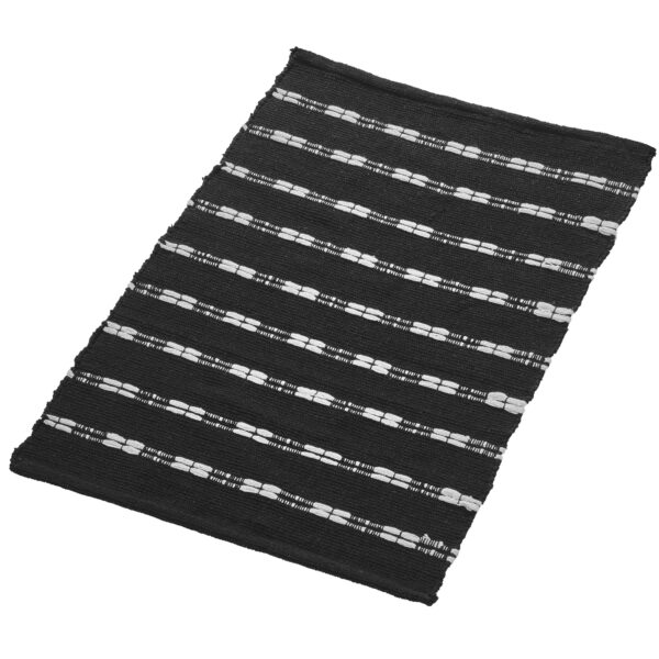 AMARE Teppich Baumwolle 60 x 90cm schwarz/weiß