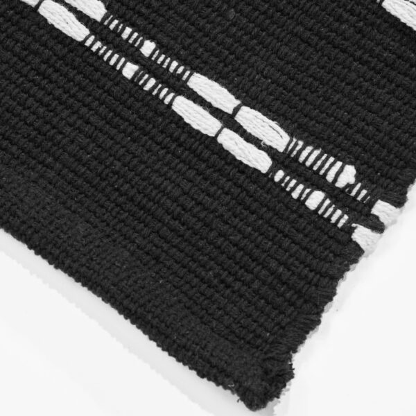 AMARE Teppich Baumwolle 60 x 90cm schwarz/weiß