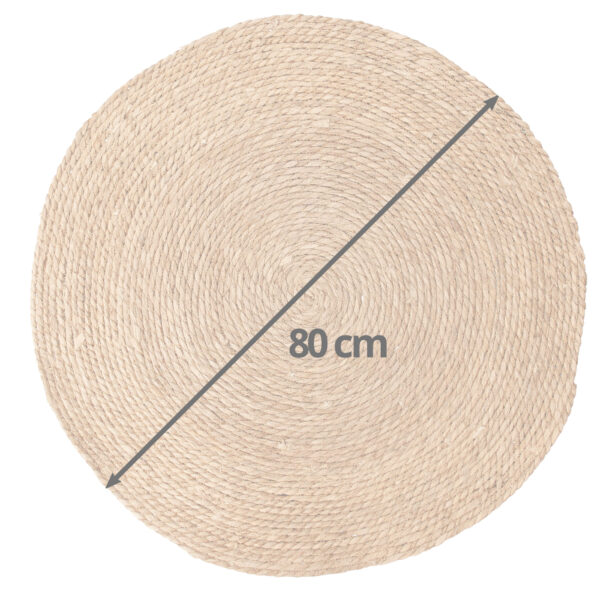 AMARE Teppich rund (80CM) - naturfarben